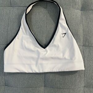Gymshark White and Black Sports Bras Seamless Racerback